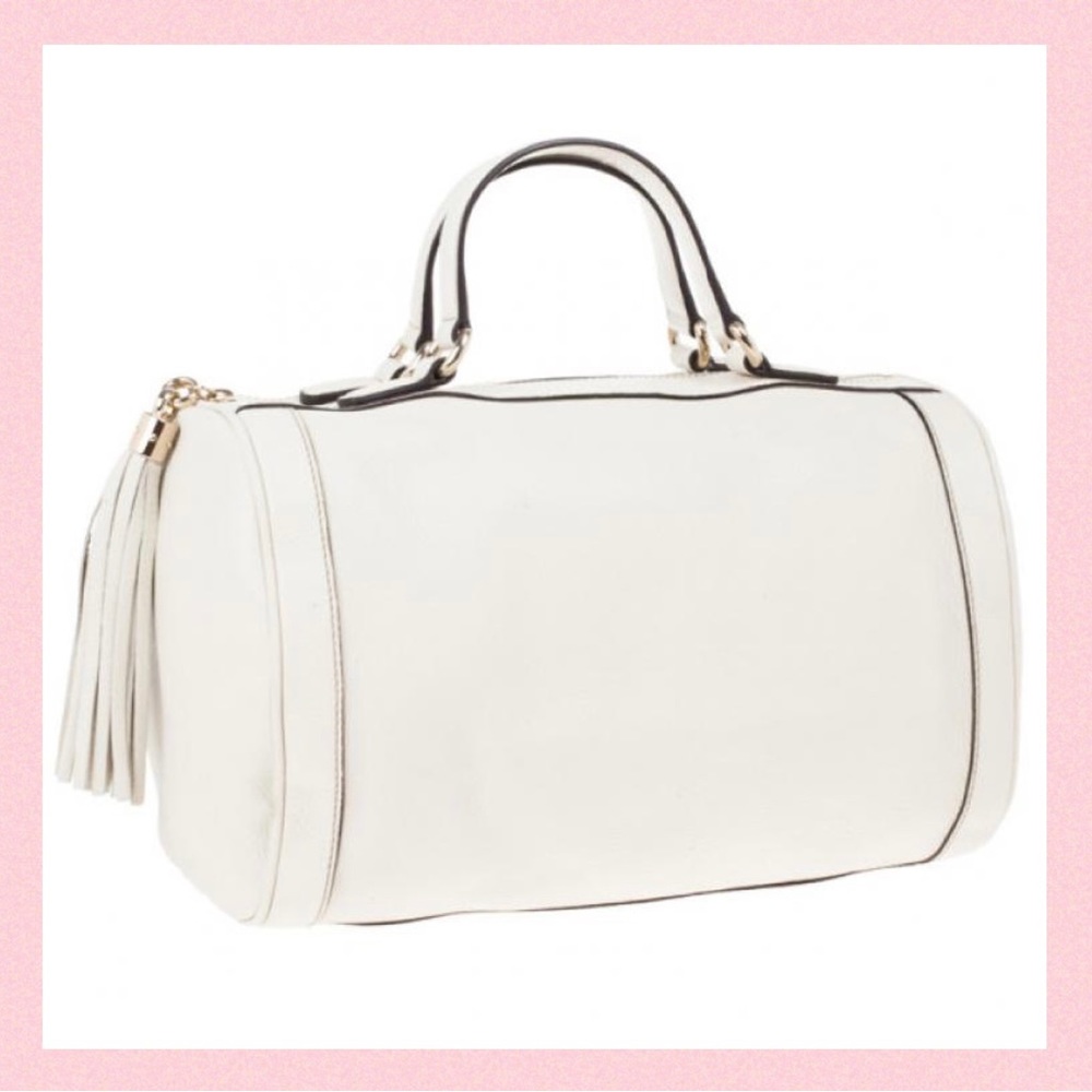 Gucci White Leather Medium Soho Bag